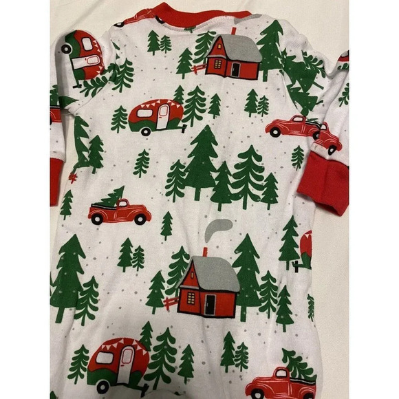 Holiday Time Unisex 1 Piece Sleep & Play 0-3M Trees Campers Cabins one piece - Picture 8 of 9